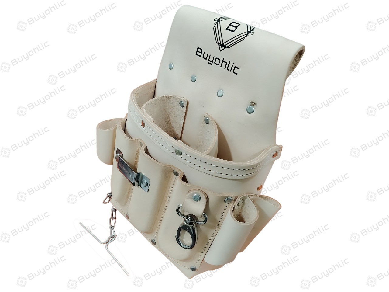 Electrician Tool Pouch, Professional Multi-Pocket Organizer I Top Grain Leather