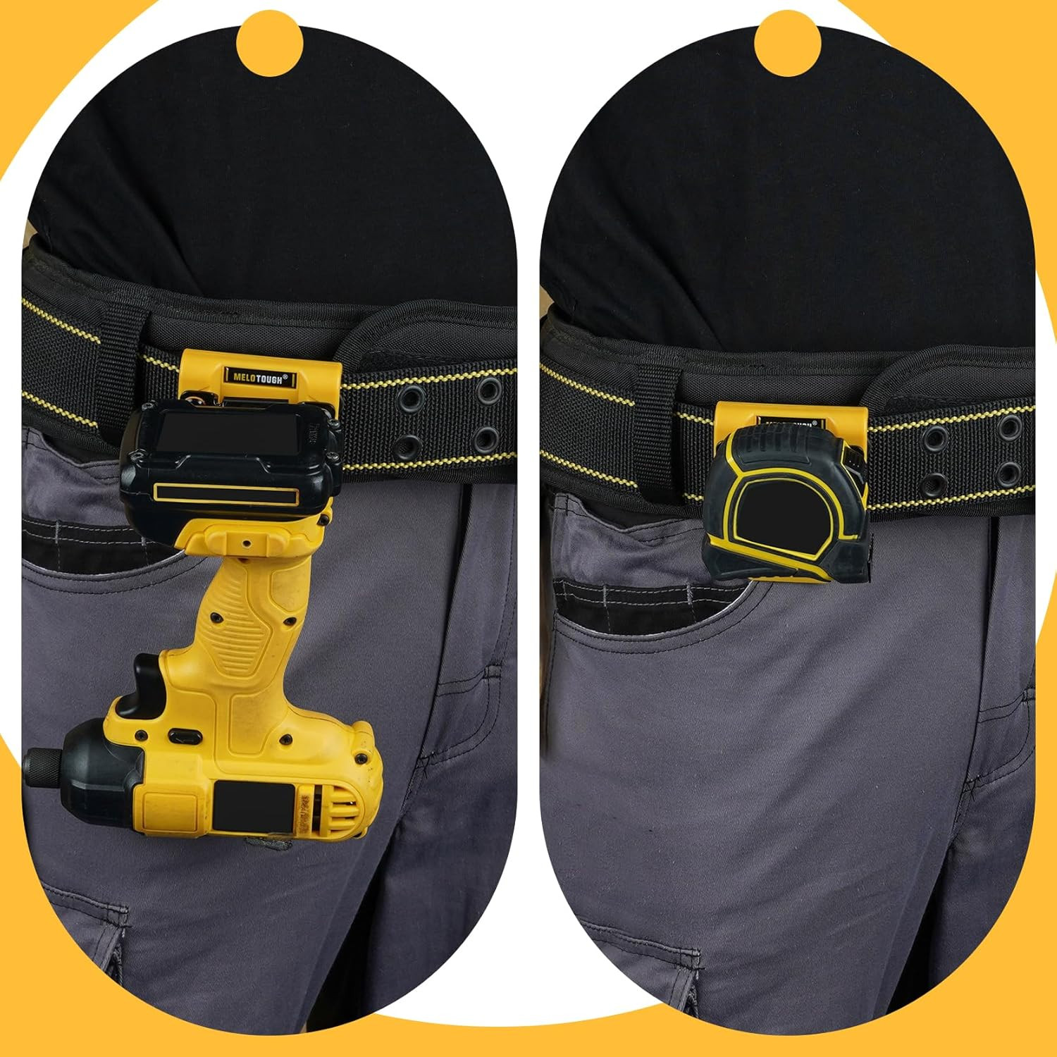 Drill Belt Clip,Drill Holder for Tool Belt,Measuring Tape Holder for Impact