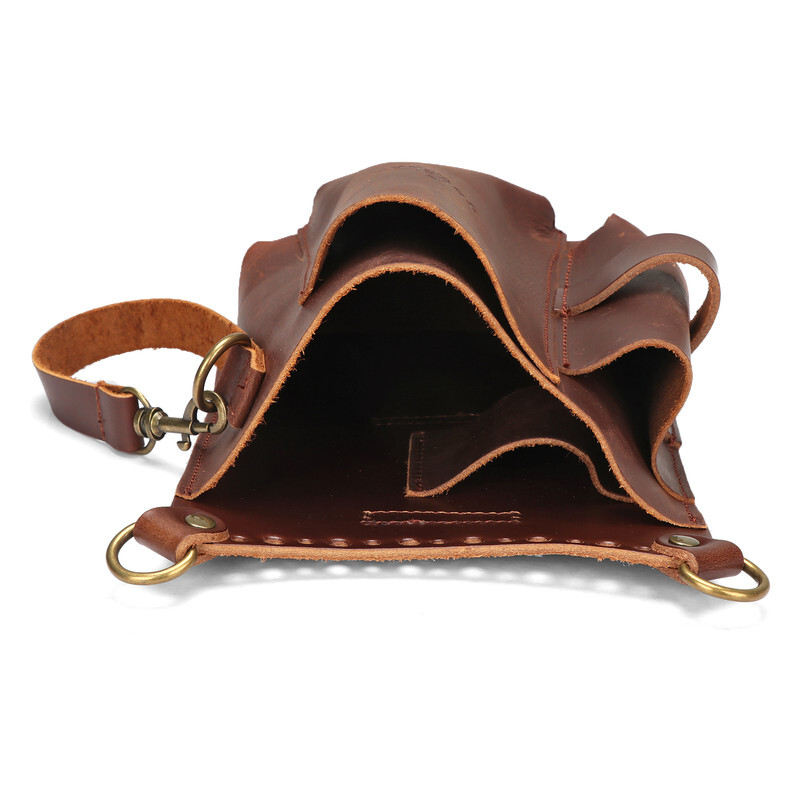 TOURBON 6-in-1 Leather Garden Tools Storage Belt Pouch Utility Shoulder Bag Gift