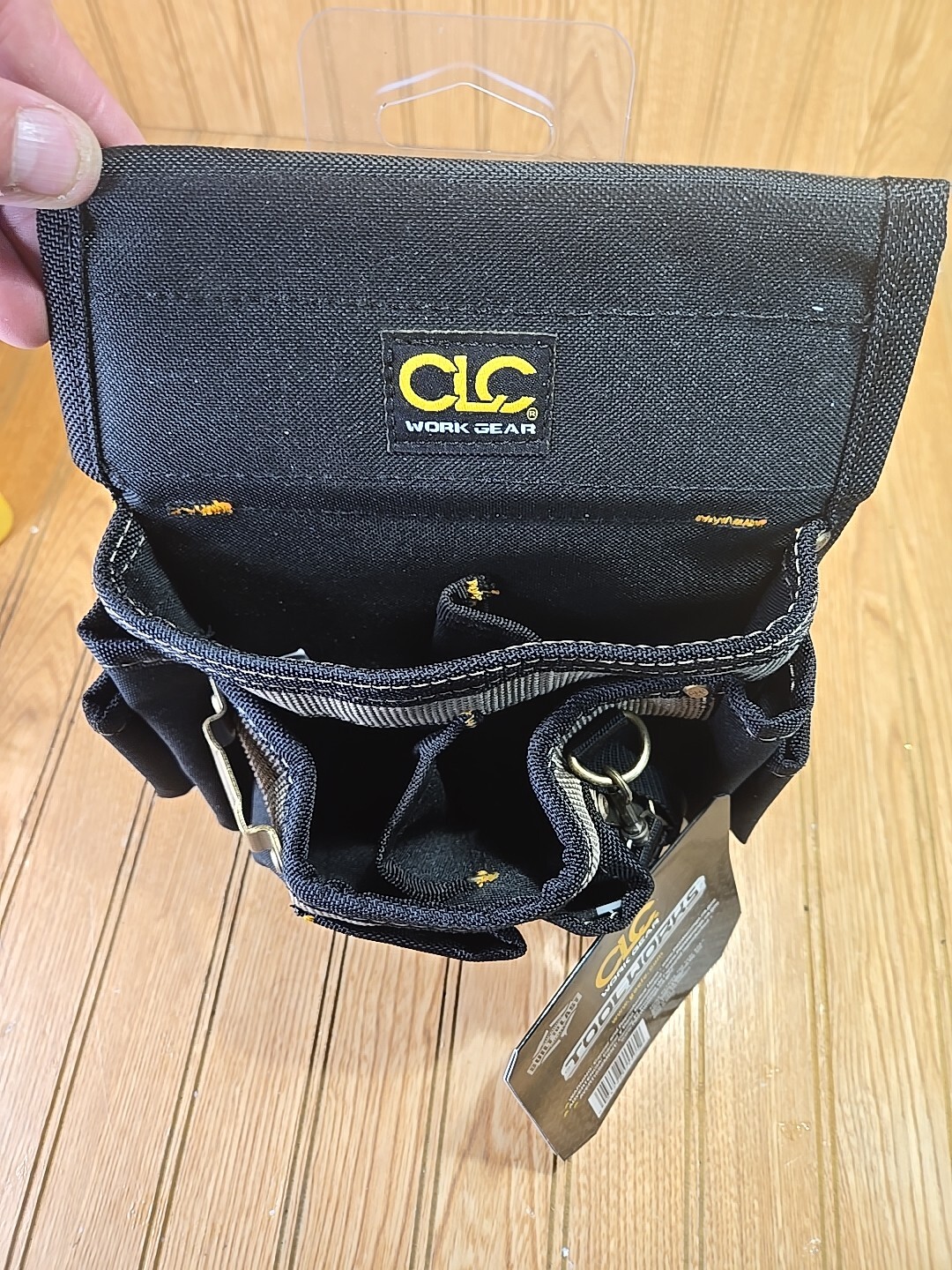 CLC 1505 3.5 in. W X 11 in. H Polyester Electrician’s Pouch 10 pocket Black/Tan