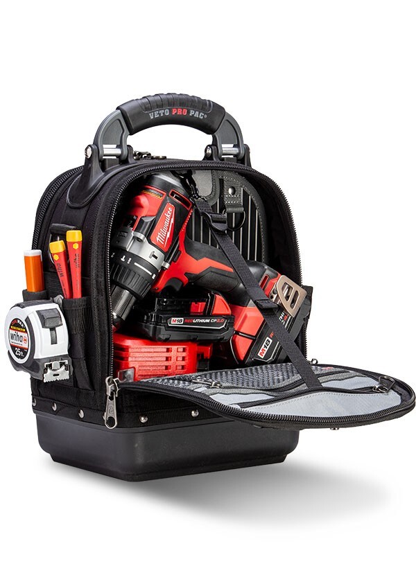 Veto Pro Pac Tech MCT Blackout-Buildout Tool Bag with Bulk Panel and Meter Panel