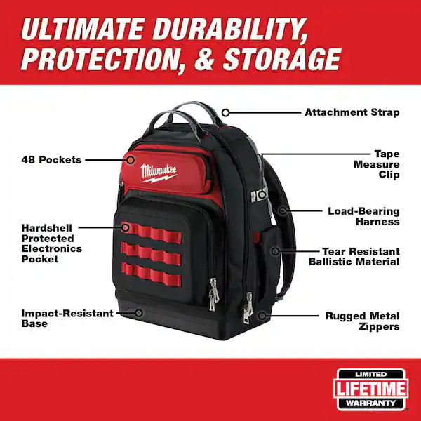 Milwaukee Tool 48-22-8201 Ultimate Jobsite Backpack