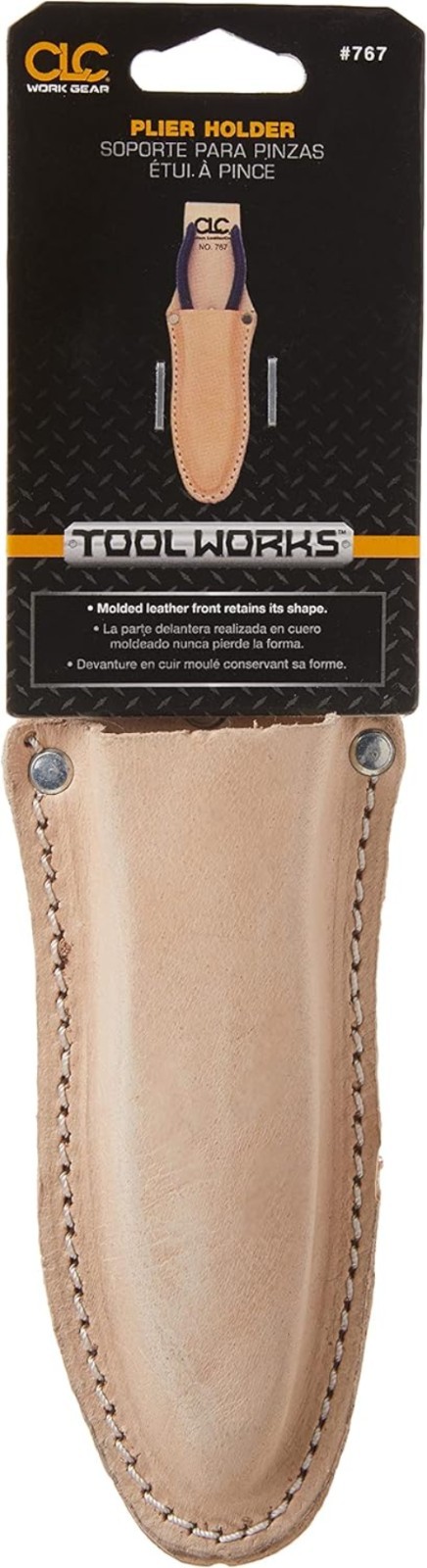 Luxurious Tan Leather Plier Holder – Secure Pocket for Tools Up to 10 Inches