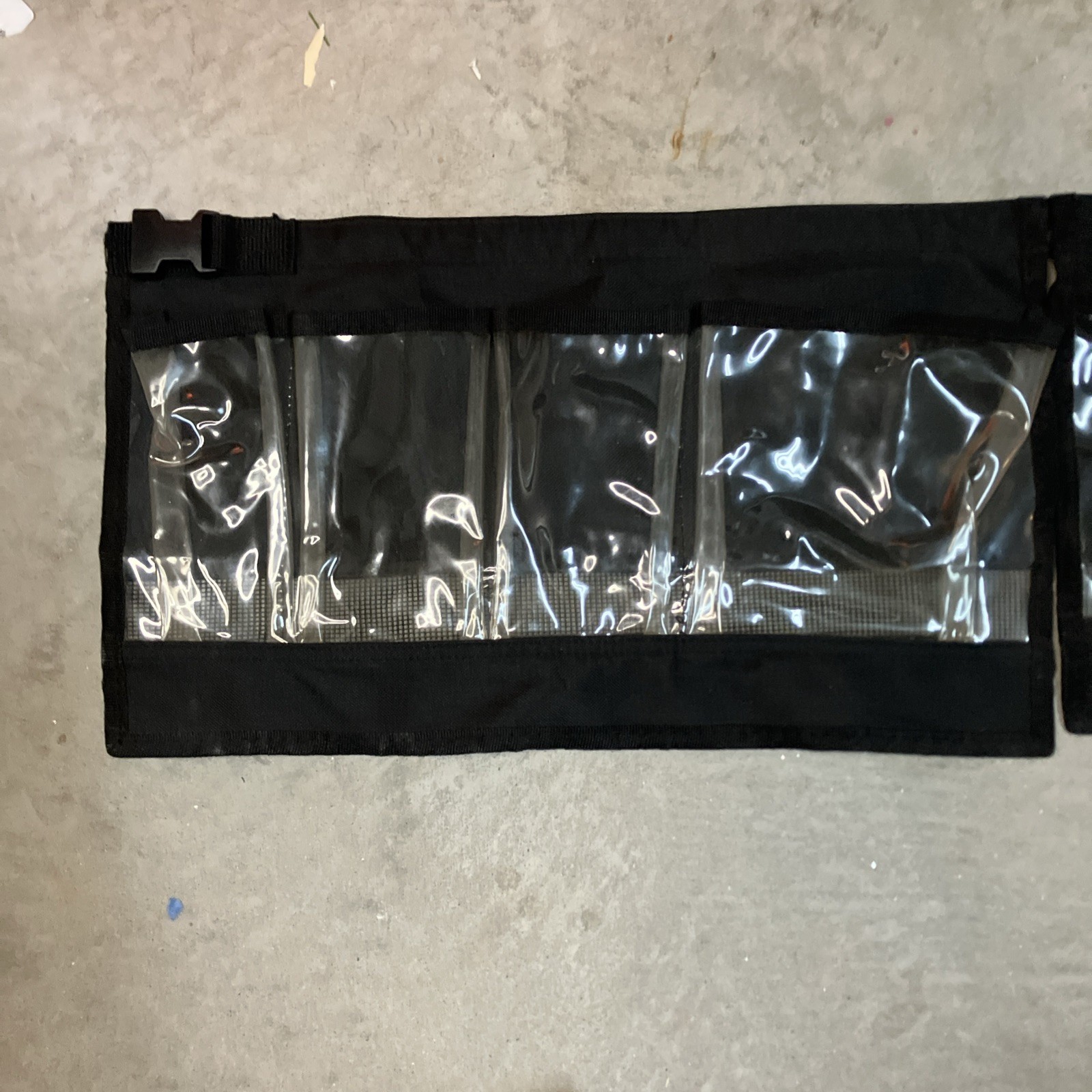 Harley Davidson Canvas Plastic Black Clear Tool Accessory Holder 35”