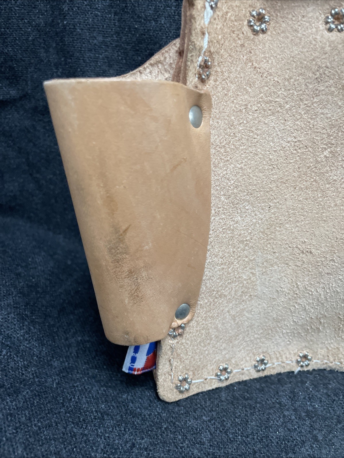 R & J Leathercraft 500 Genuine Leather Tool Pouch – 6 Pockets – Made in USA