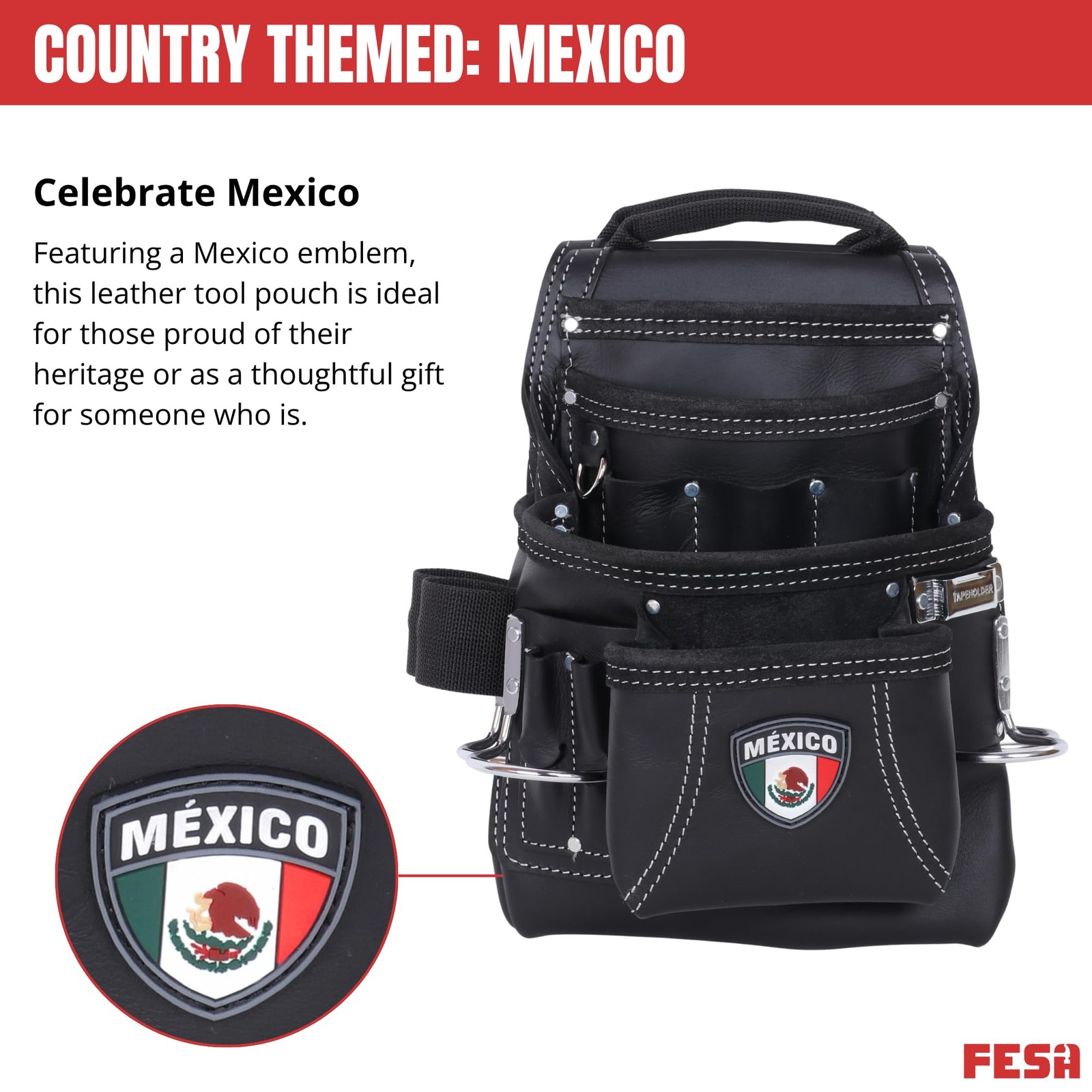 Fesa Leather Carpenter – Top Grain Leather Carpenter 2 Hammer Loops