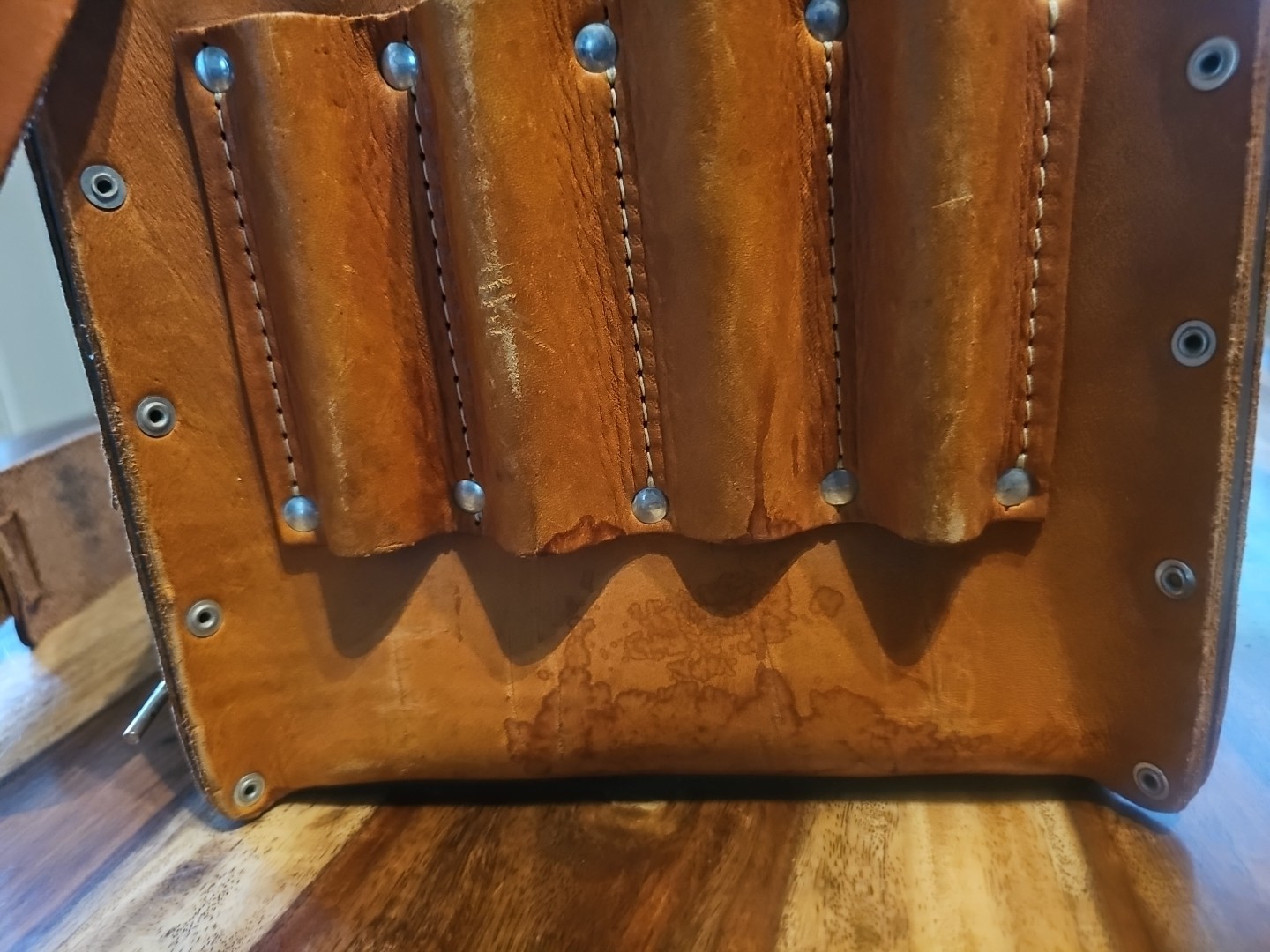 Ideal Tuff Tote 35-975 Leather Electrician Tool Bag Lineman Hand Crafted