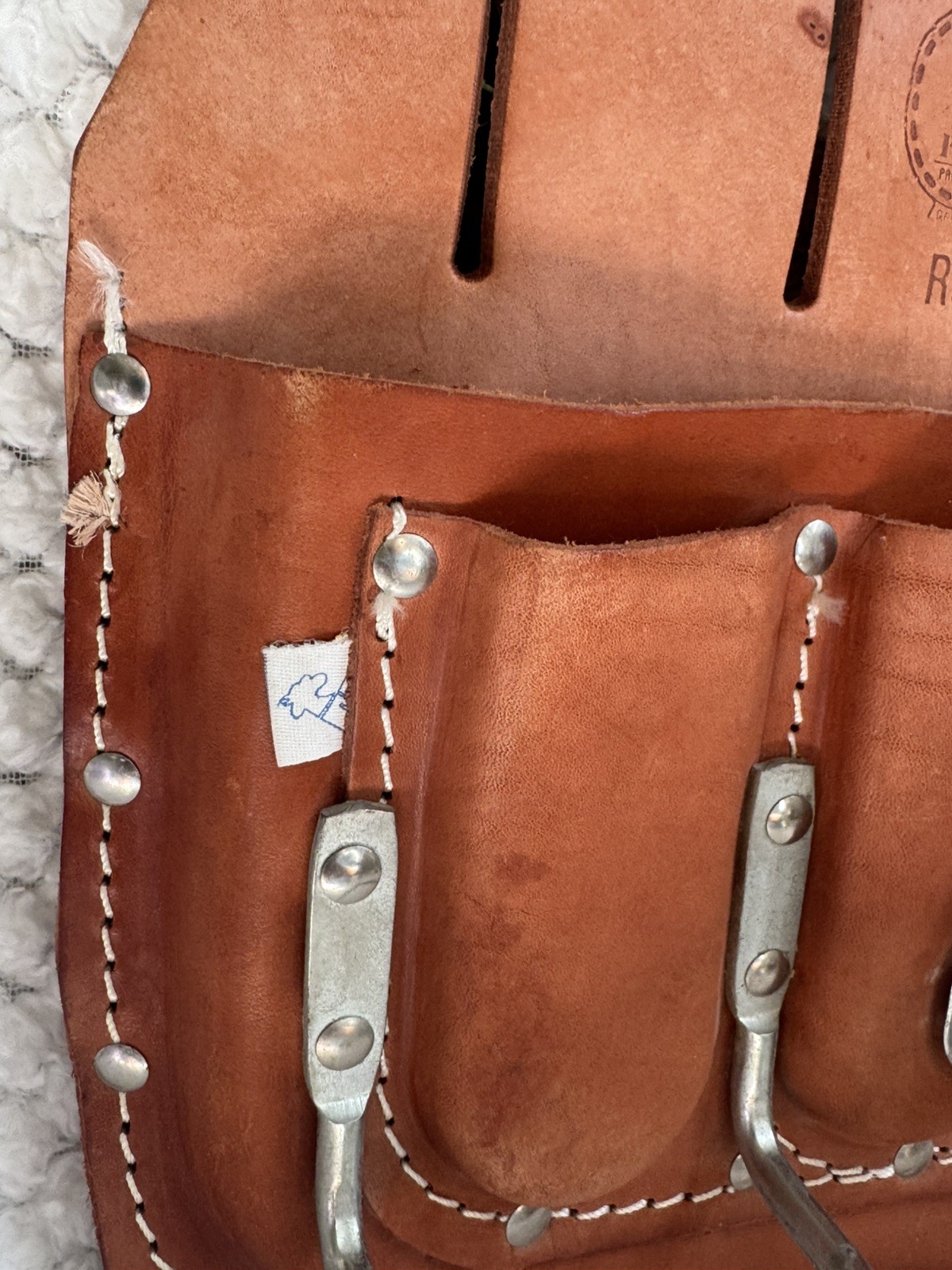 Rooster Leather Tool Pouch Electrician Lineman 4 Pocket R502 No Belt