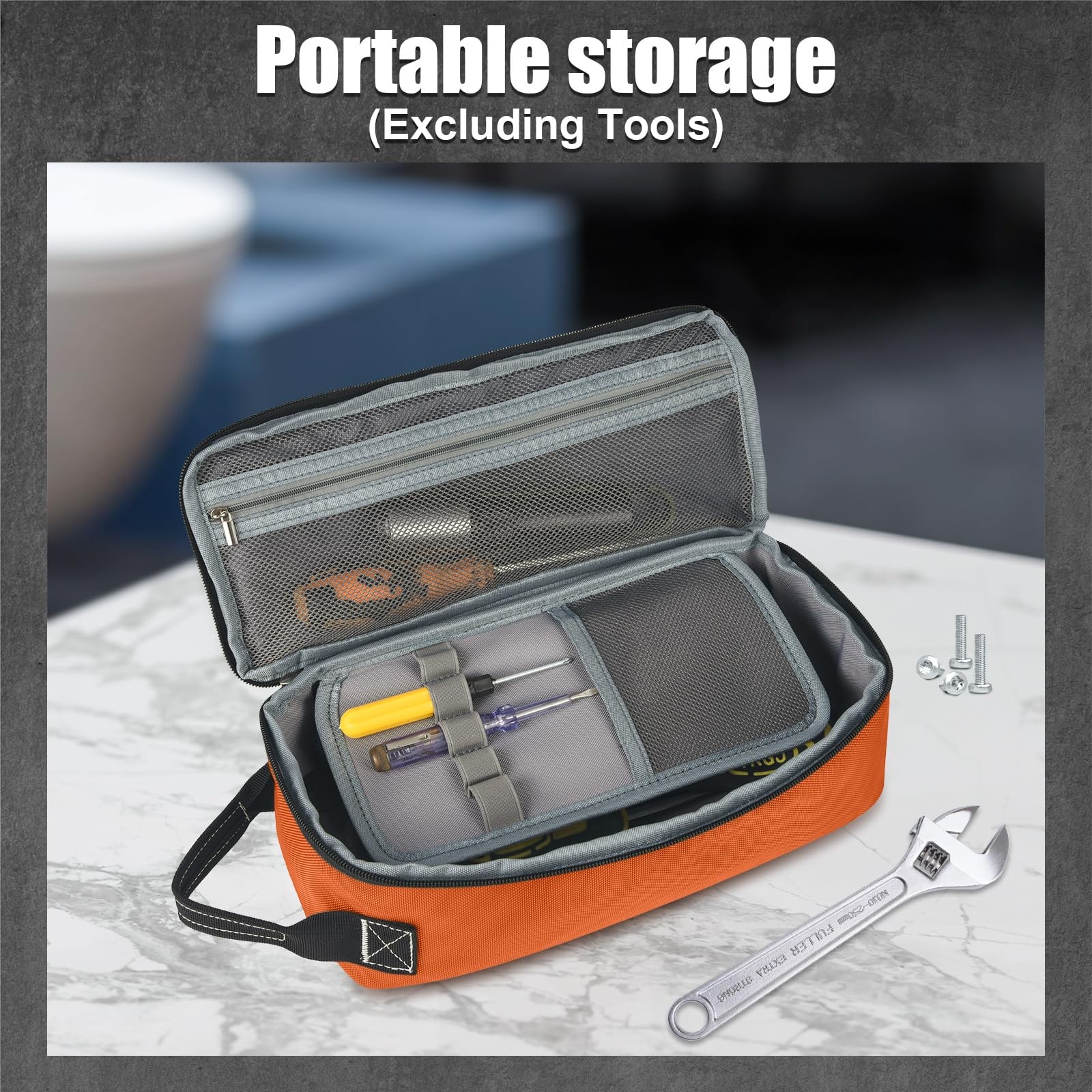 Small Tool Bag Pouch 12.6″ 1680D Waterproof Heavy Duty – Portable Organizer