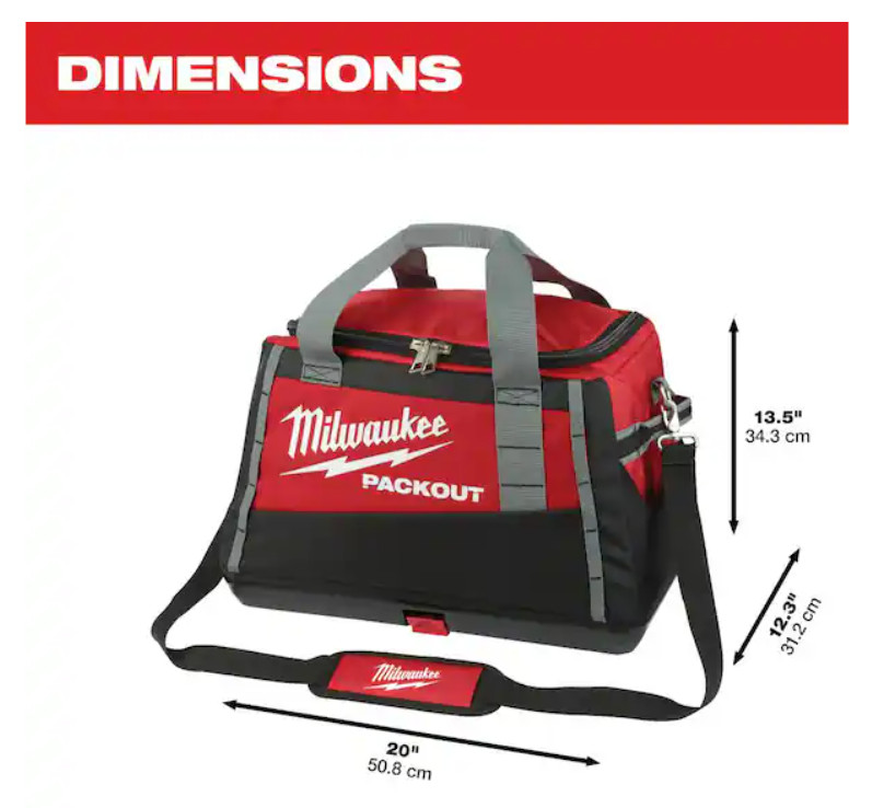 Milwaukee 20 inch. PACKOUT Tool Bag/Tote | MPN : 48-22-8322 | Pack of 1