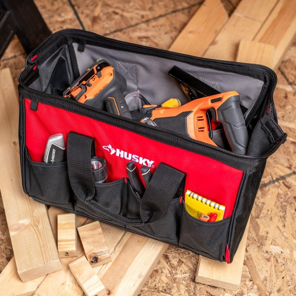 18 in. 14 Pocket Zippered Tool Bag