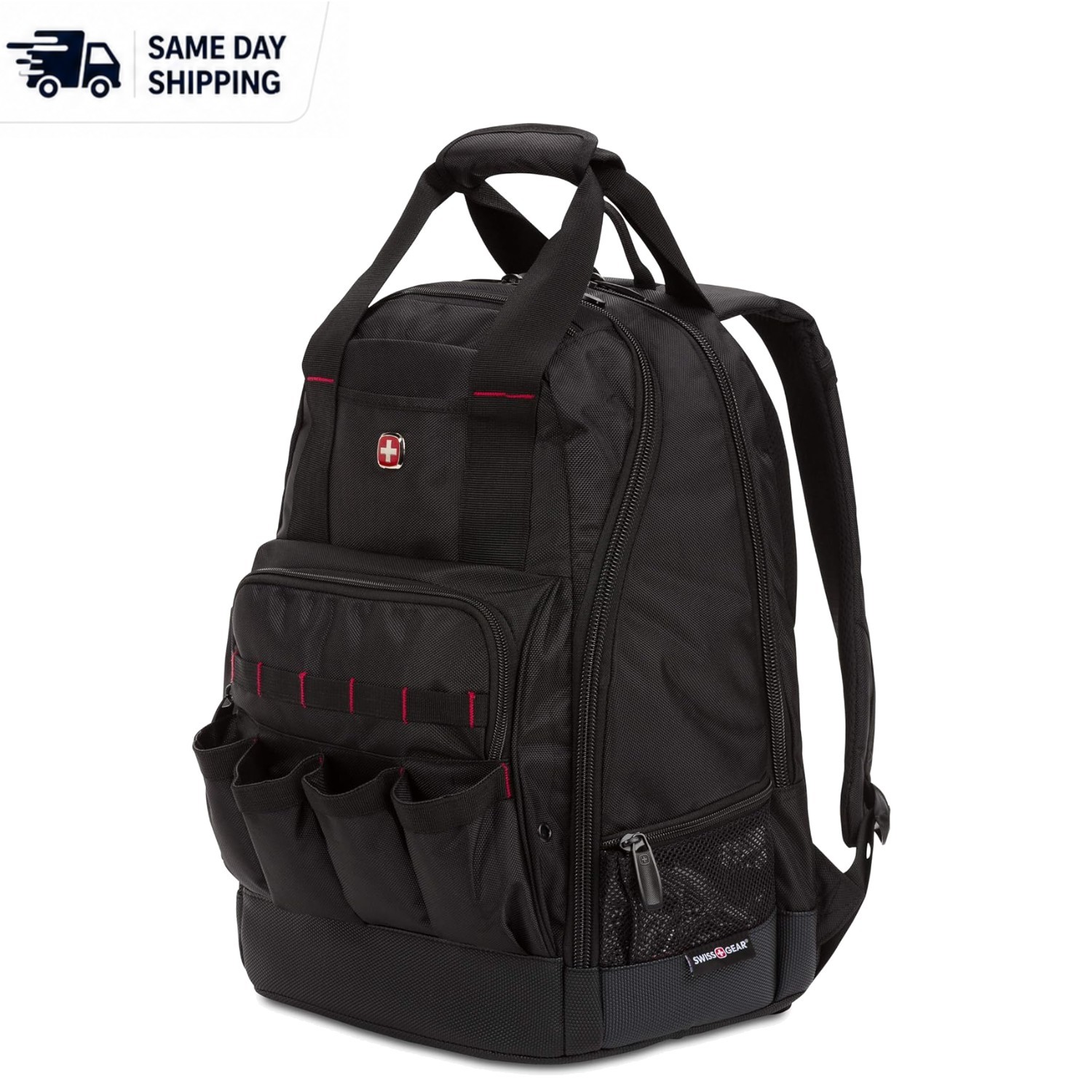 Functional Laptop Backpack in Black – Perfect for Tools, Travel, and School