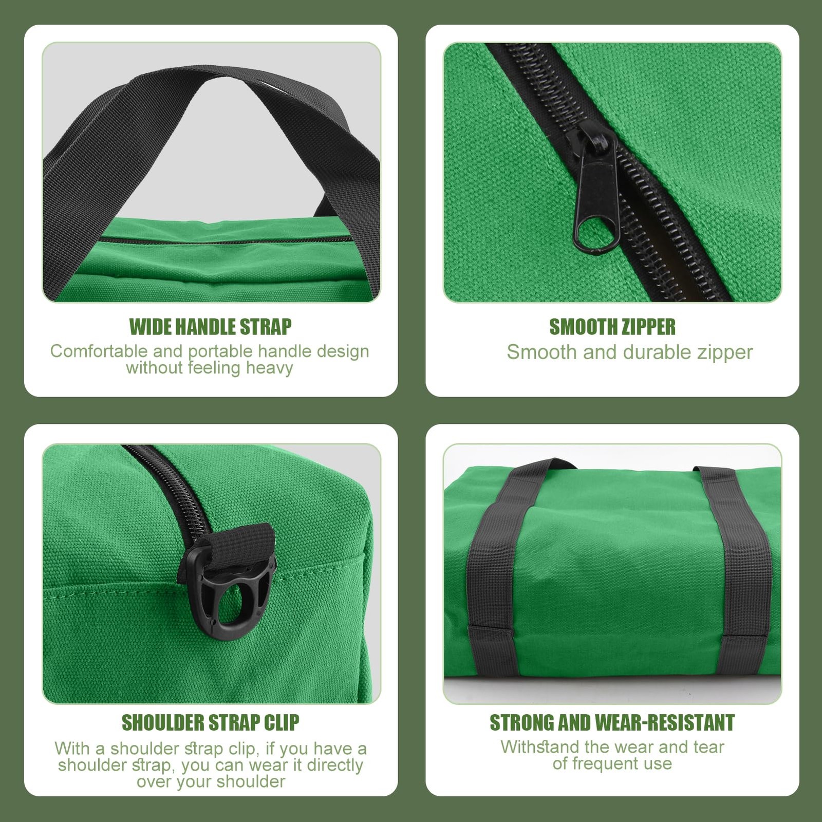 Small Tool Bag,Close Top Wide Mouth Tool Organizer Bag,Large Capacity Tool Ba…