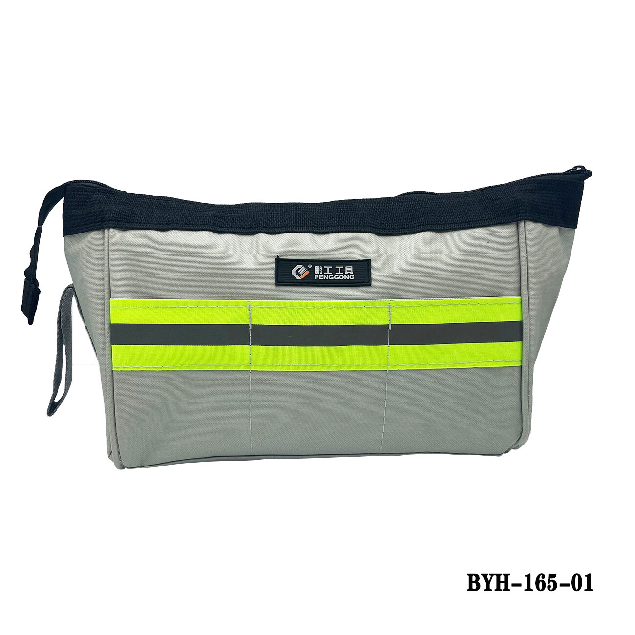 Heavy Duty Professional Tool Bag with Metal Zippers Wide Mouth Multi-Purpose Pro