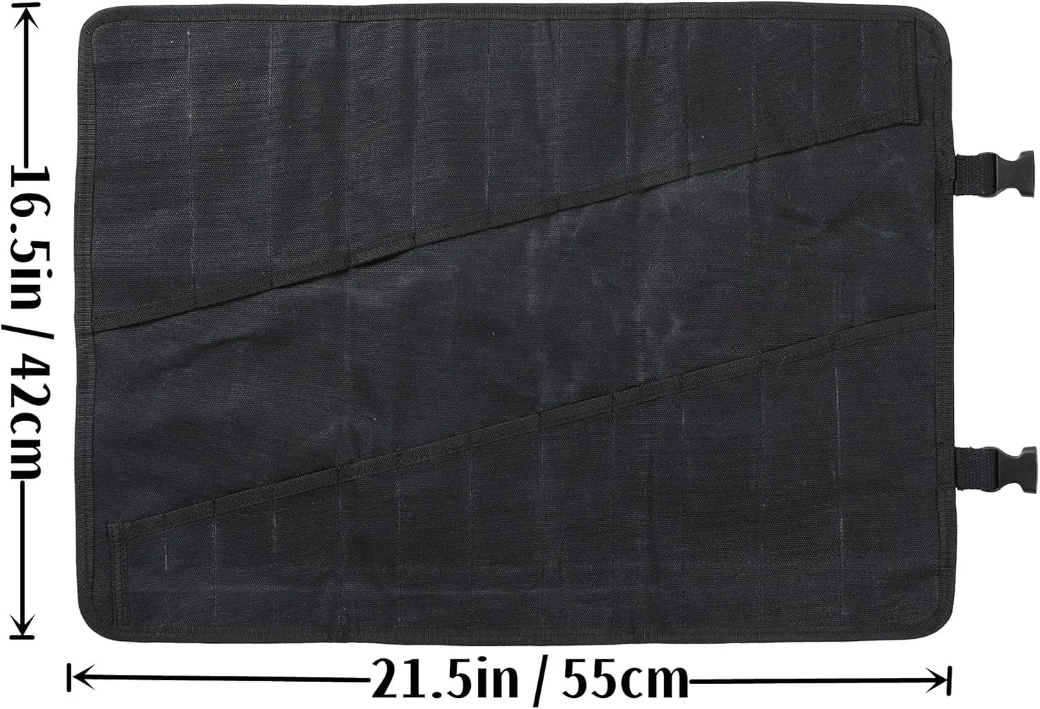 Wrench Roll, Heavy Duty 16oz Waxed Canvas Large Wrench Roll Up Pouch & Tool Bag