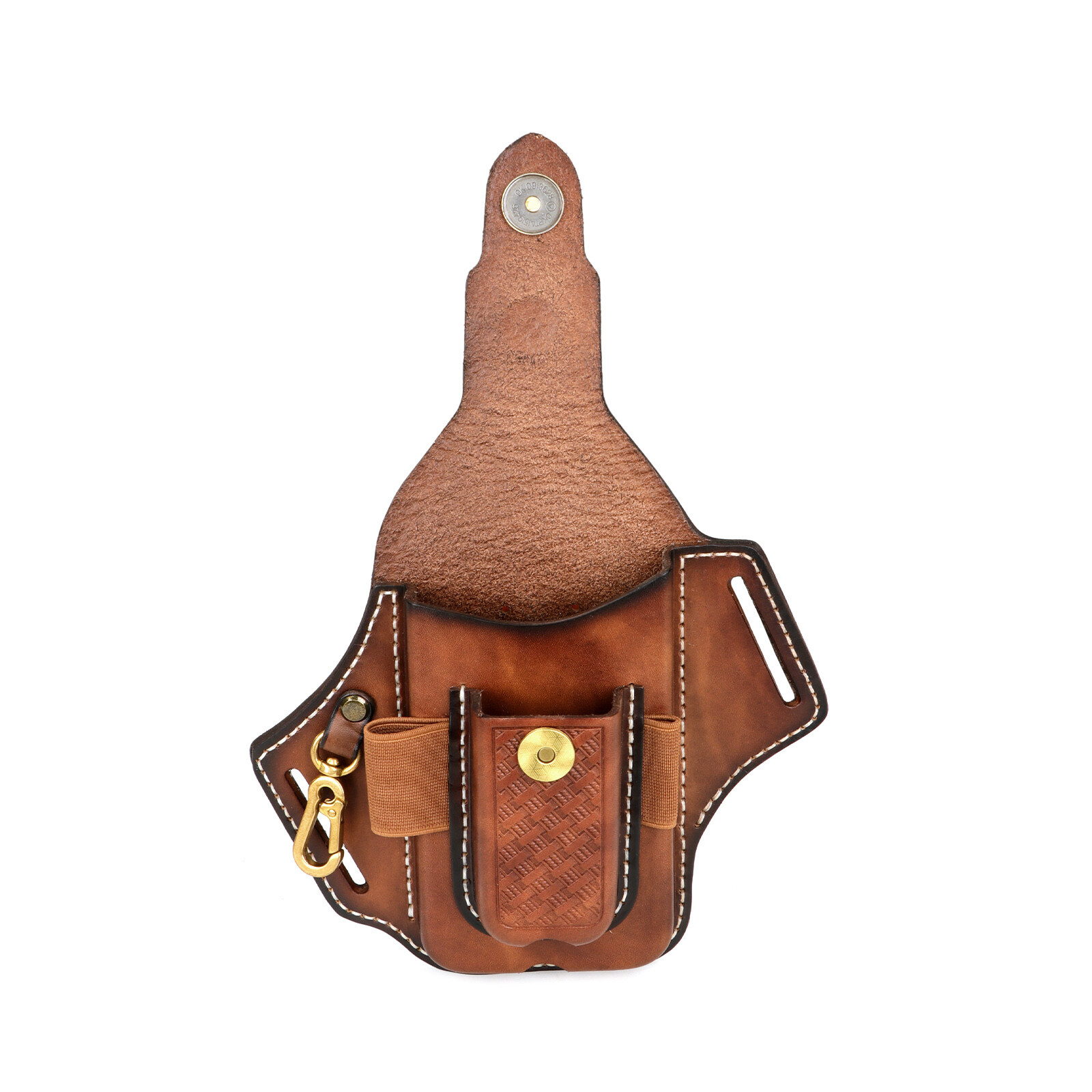Tourbon Leather EDC Multitool Carrying Sheath Belt Holster Pen Pouch Phone Case