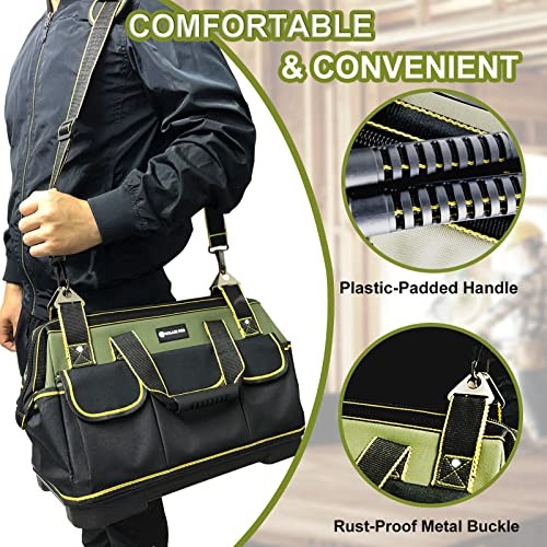 20inch Tool Bag for Men Women Heavy Duty with Waterproof Molded 20in tool bag