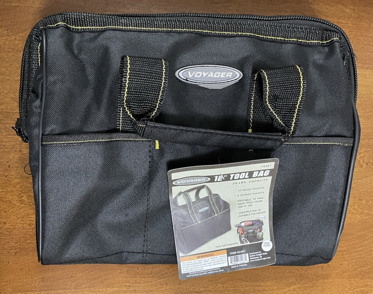 Voyager 12″ Portable Tool Bag with 21 Pockets and 24 lb Capacity – NEW