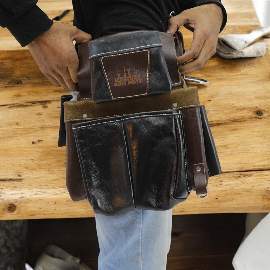 Halloween Leather Electrician Tool Belt – Durable Work Gear Pouch