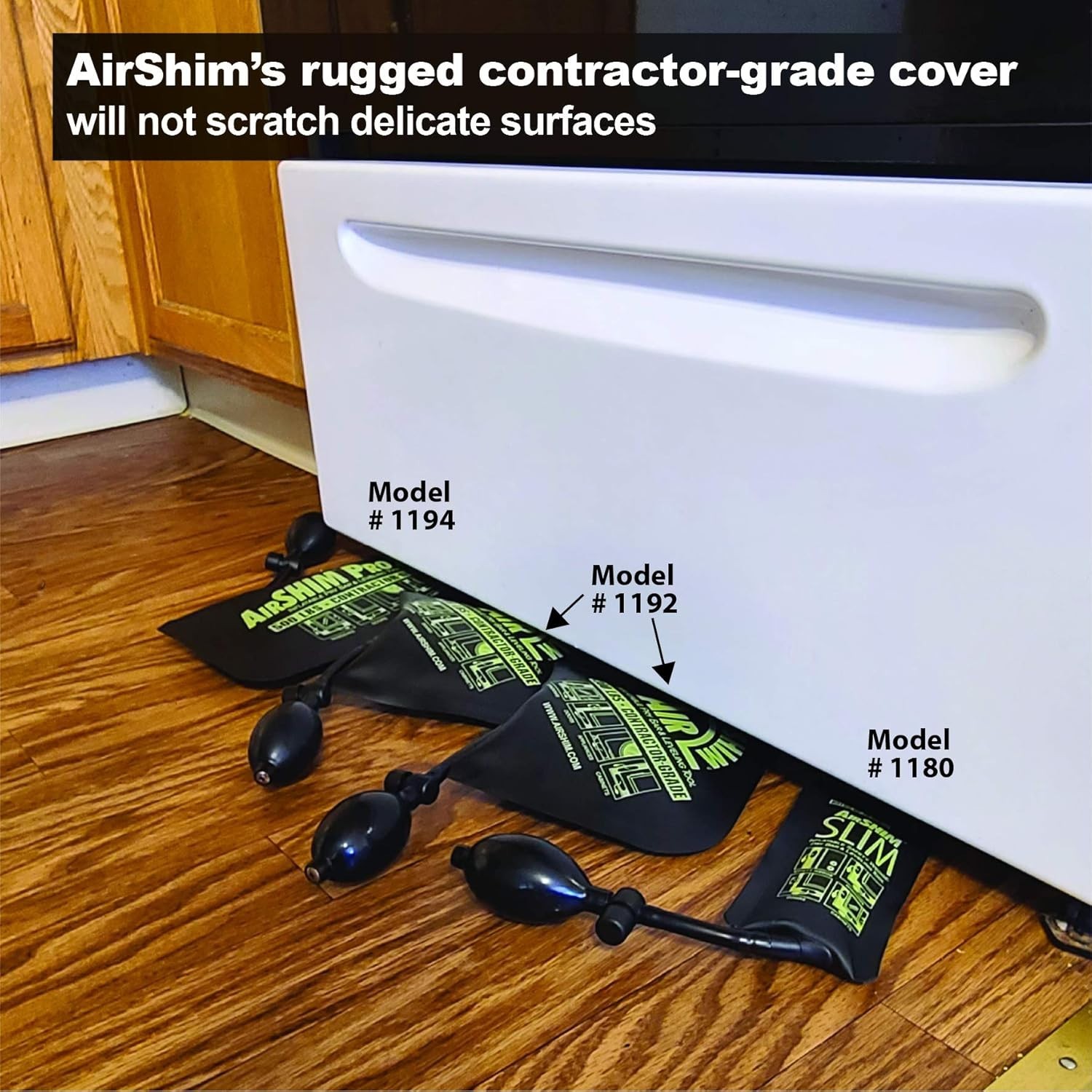 AirShim 4-pc Pro XL Slim Value Pack Inflatable Leveling Wedges Contractor Grade