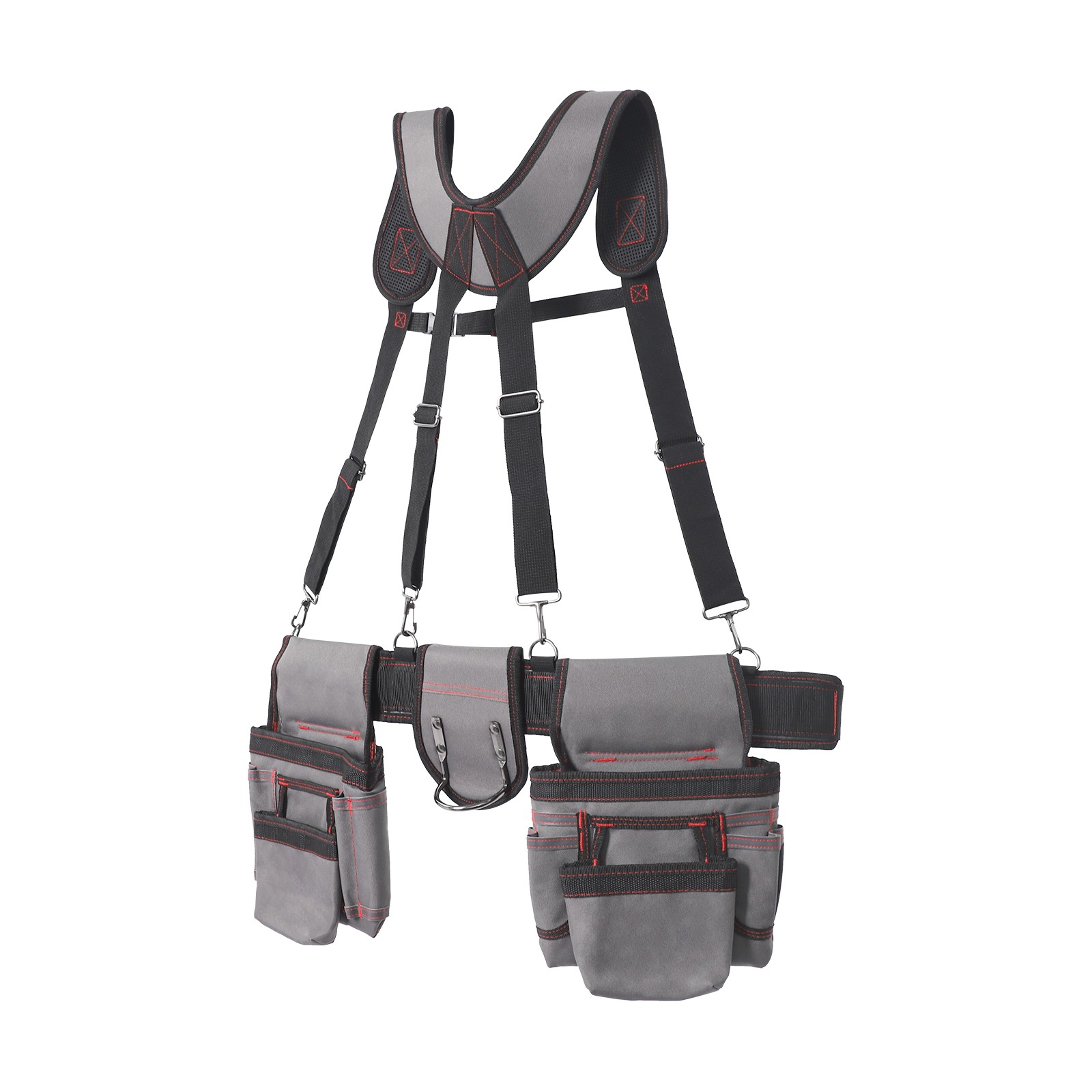 Tool Belt Tool Bag Multifunctional Electrician Tool Bag w/Suspenders Waist-Mount
