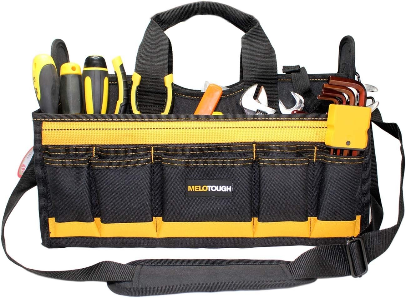 Innovative 17-Inch Electric Tool Bag with Plastic Tray for Easy Organization
