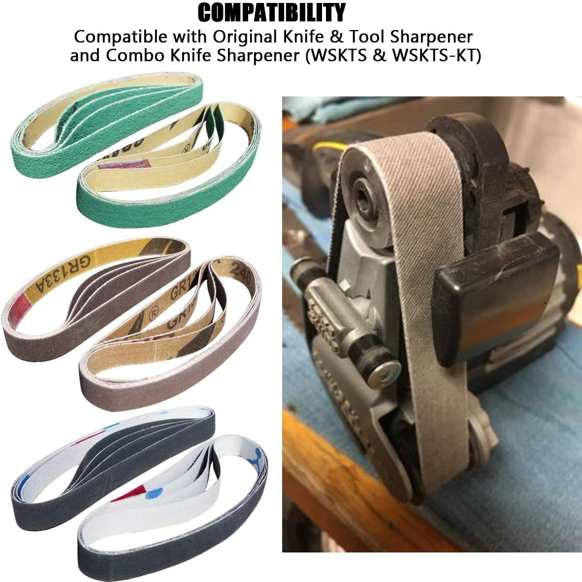 24 Pcs 1/2″ X 12″ Replacement Belt Kit for Work Sharp Original Knife & Tool Shar