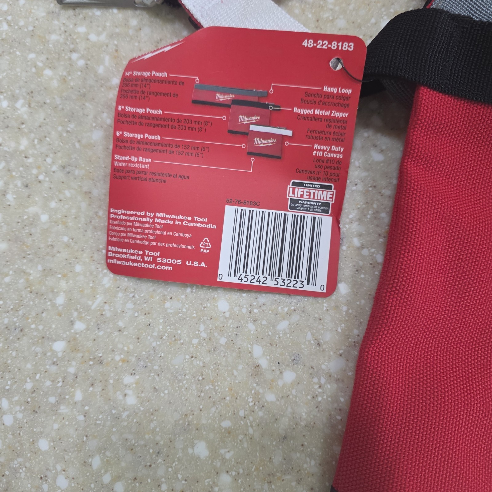 Milwaukee 14 in., 8 in. & 6 in. Multi-Size Zipper Tool Bags in Red (3-Pack)