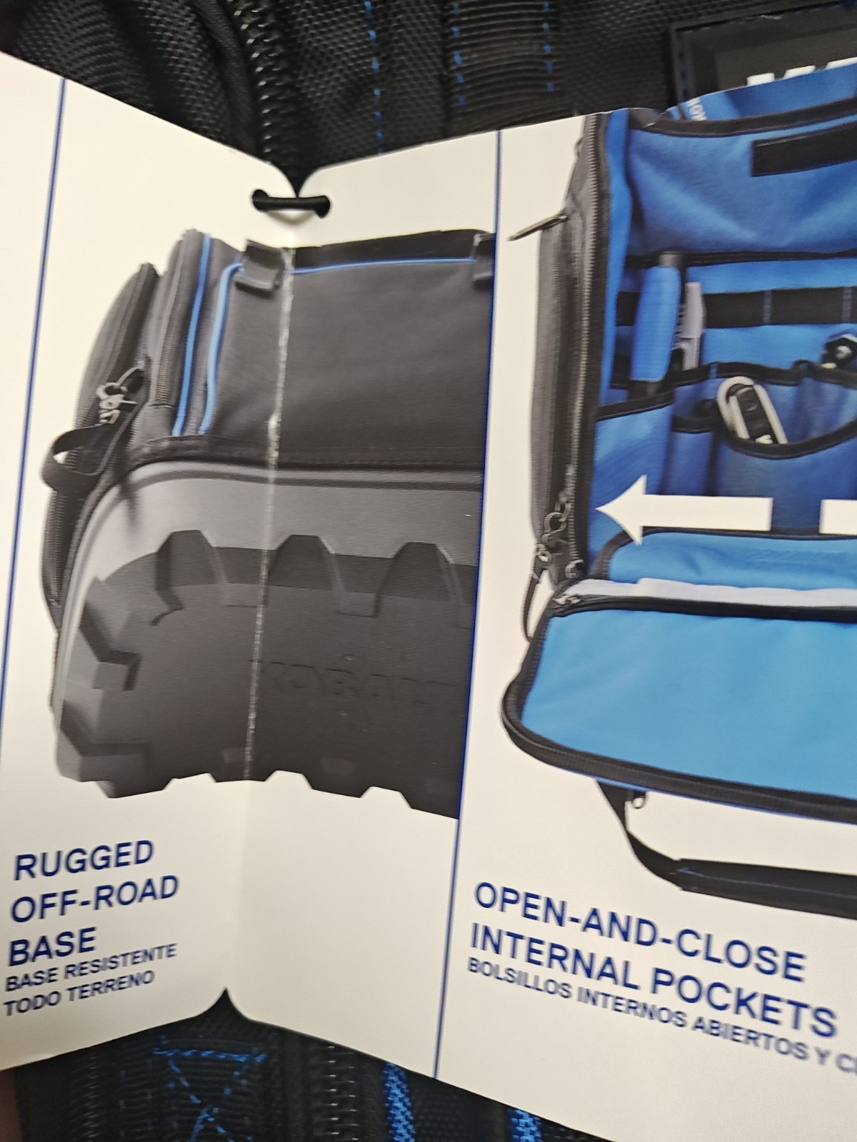 Kobalt Tool Backpack Hard Molded Base FFE 33 Pockets 19*15*8 #2416964