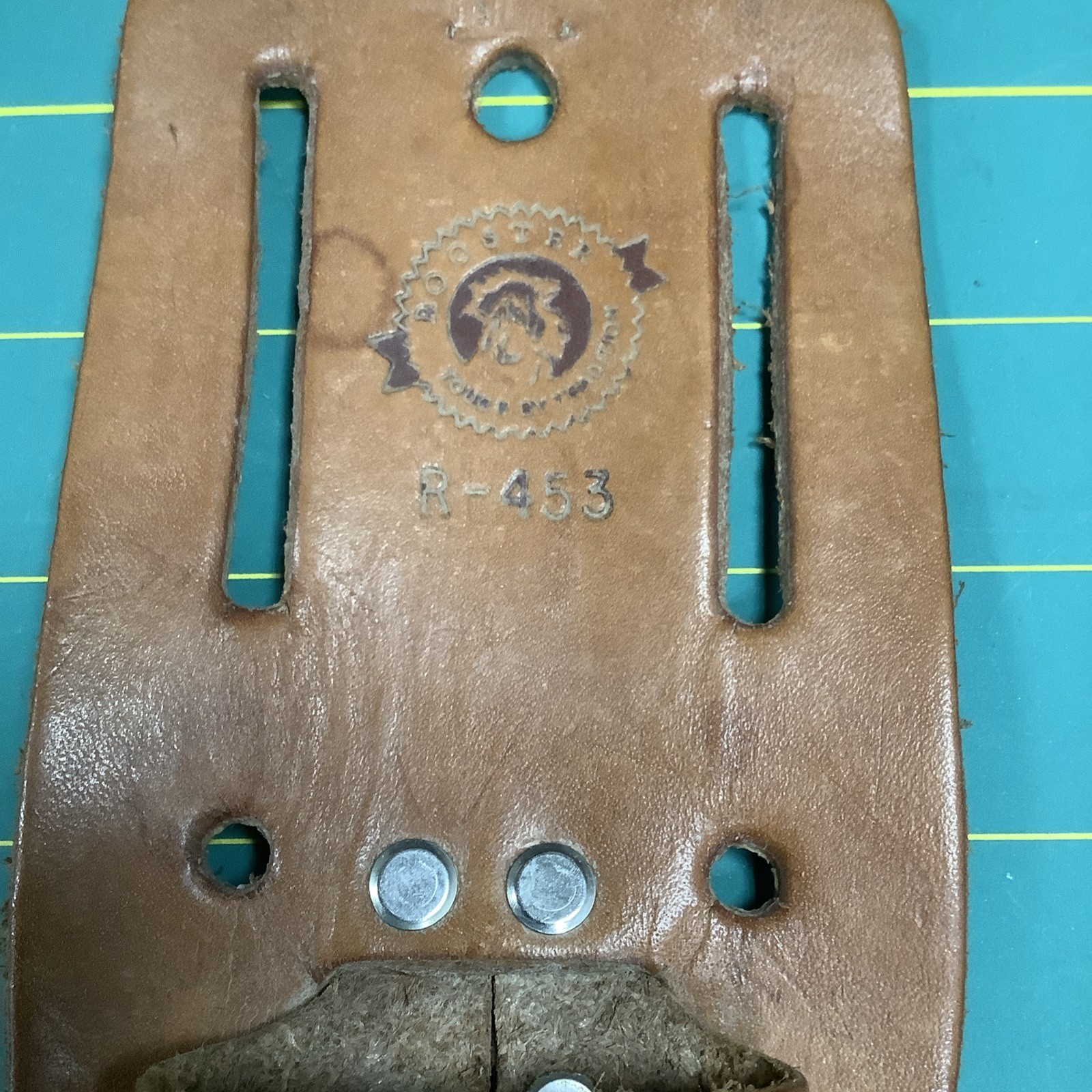 Vintage Rooster Utility Knife Sheath Construction Pouch Leather R-453 Solid