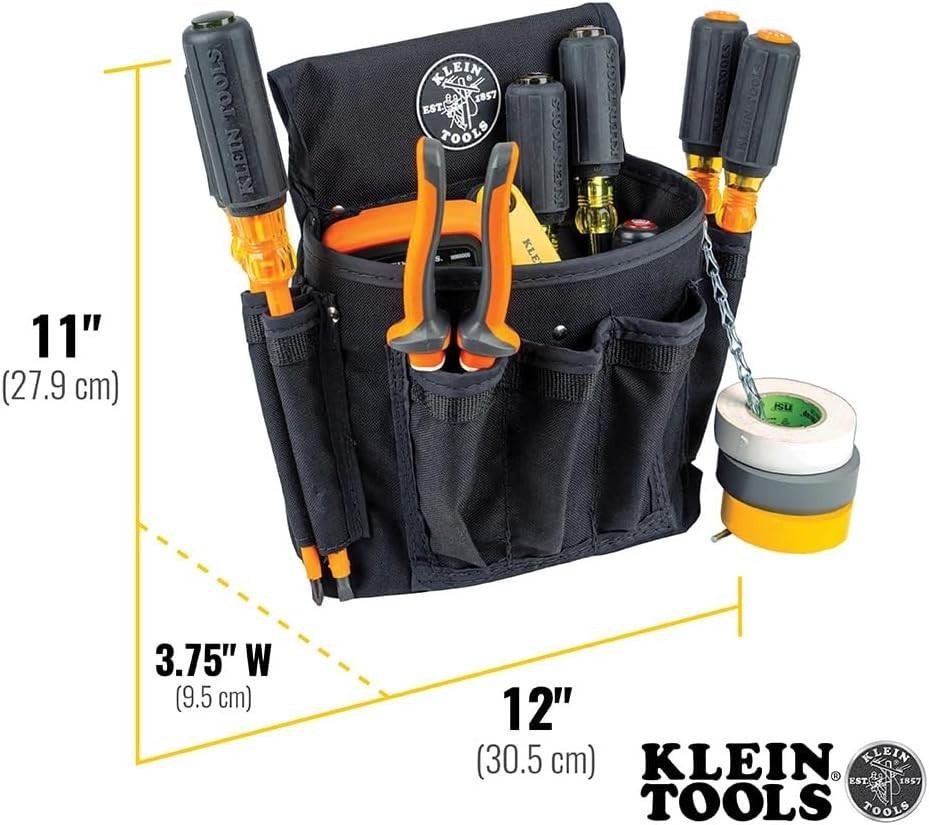Medium Klein Electrician’s 4-Piece Tool Belt & Pouch Set – Ultimate Convenience