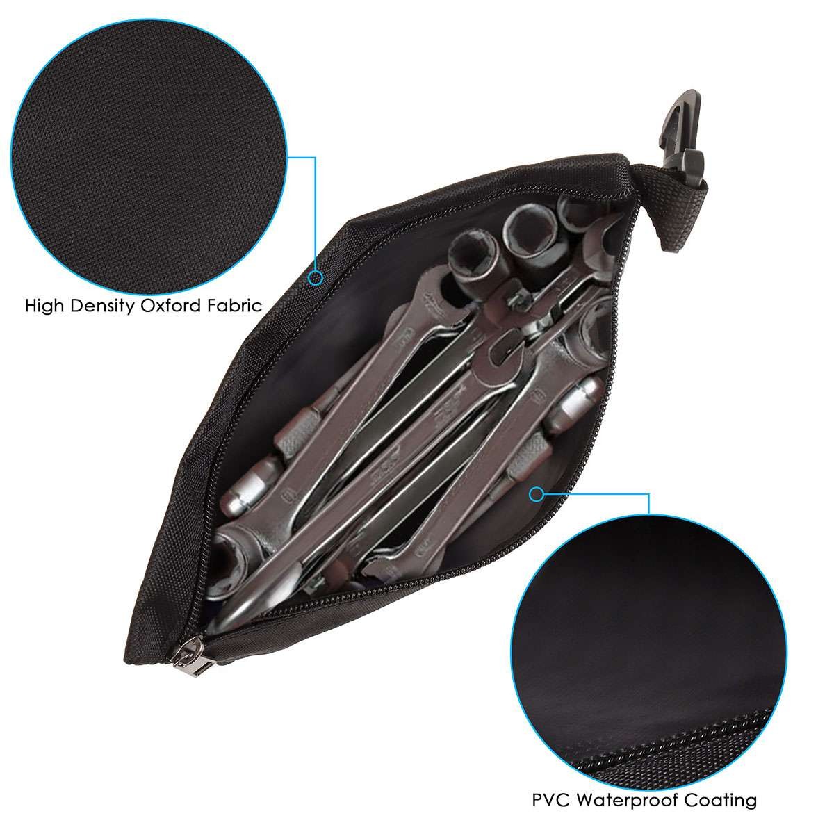 Portable Oxford Cloth Tool Storage Bag Zip Carry Case Pouch Bag Organizer Pocket