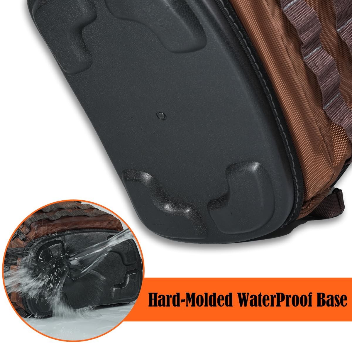 WELKINLAND 70Pockets HVAC Tool Backpack With Medium to Large, Brown & Black