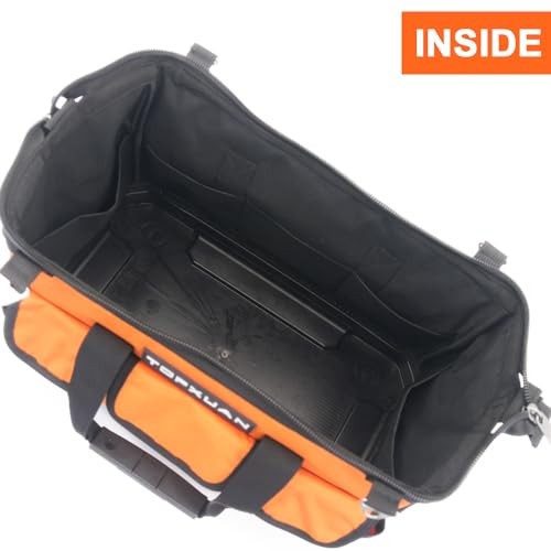 Tool Bag 16 Inch Molded Plastic Base Heavy Duty Waterproof Orange YT-STBAG-1601