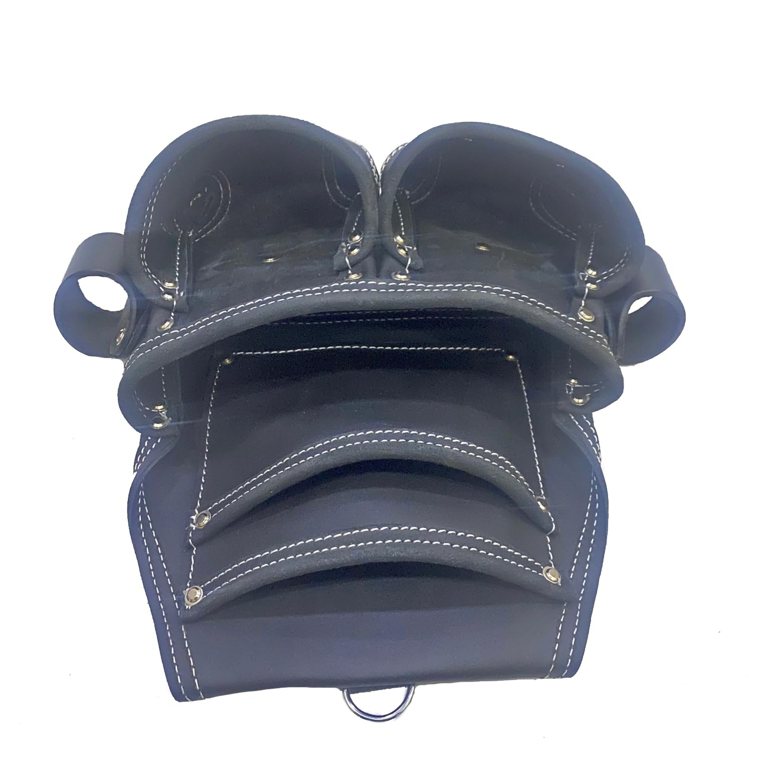 20-123 5 Pocket Heavy Duty Leather Tool Bag, Black