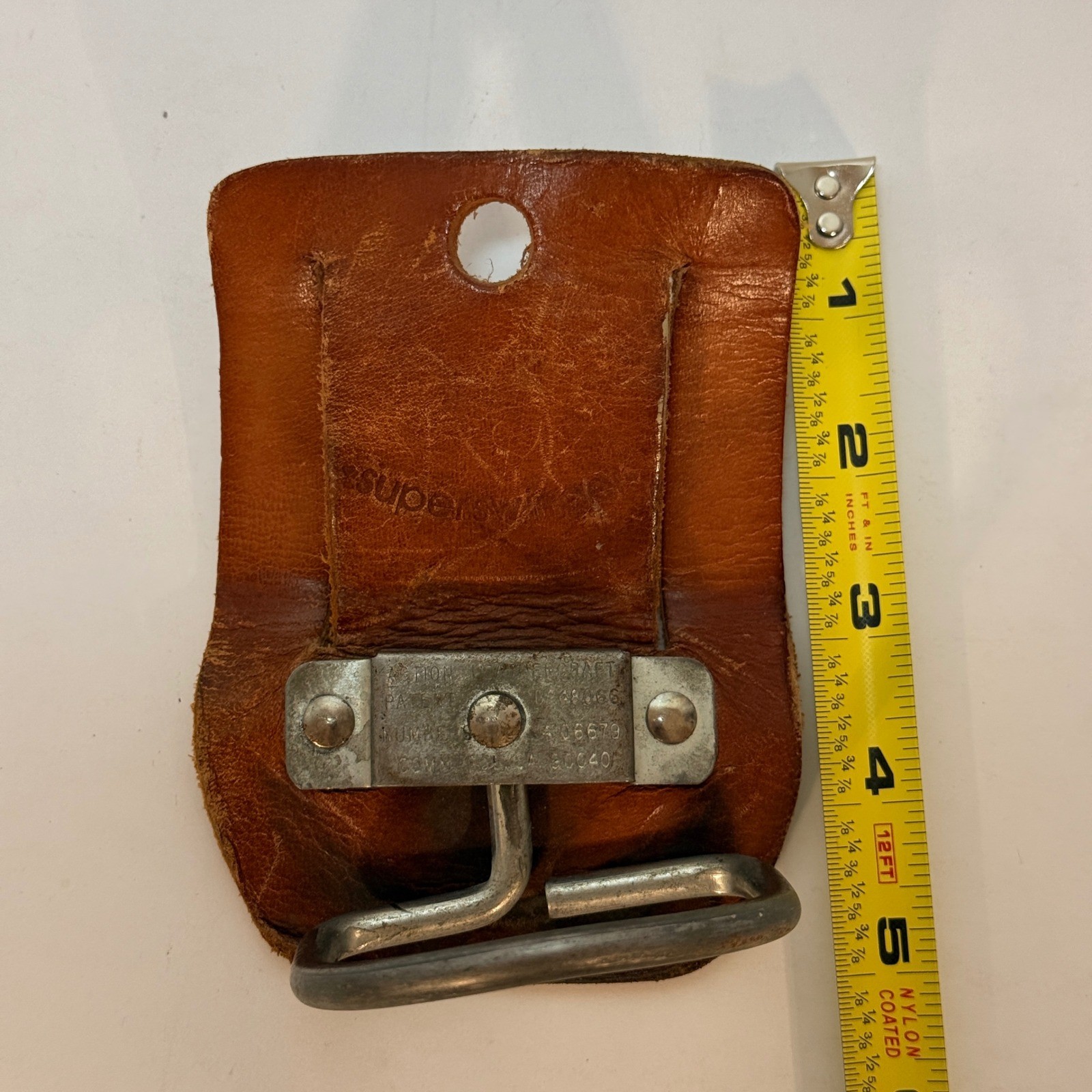 Action Leathercraft Superswinger Brown Leather Swivel Hammer Holder Tool Pouch