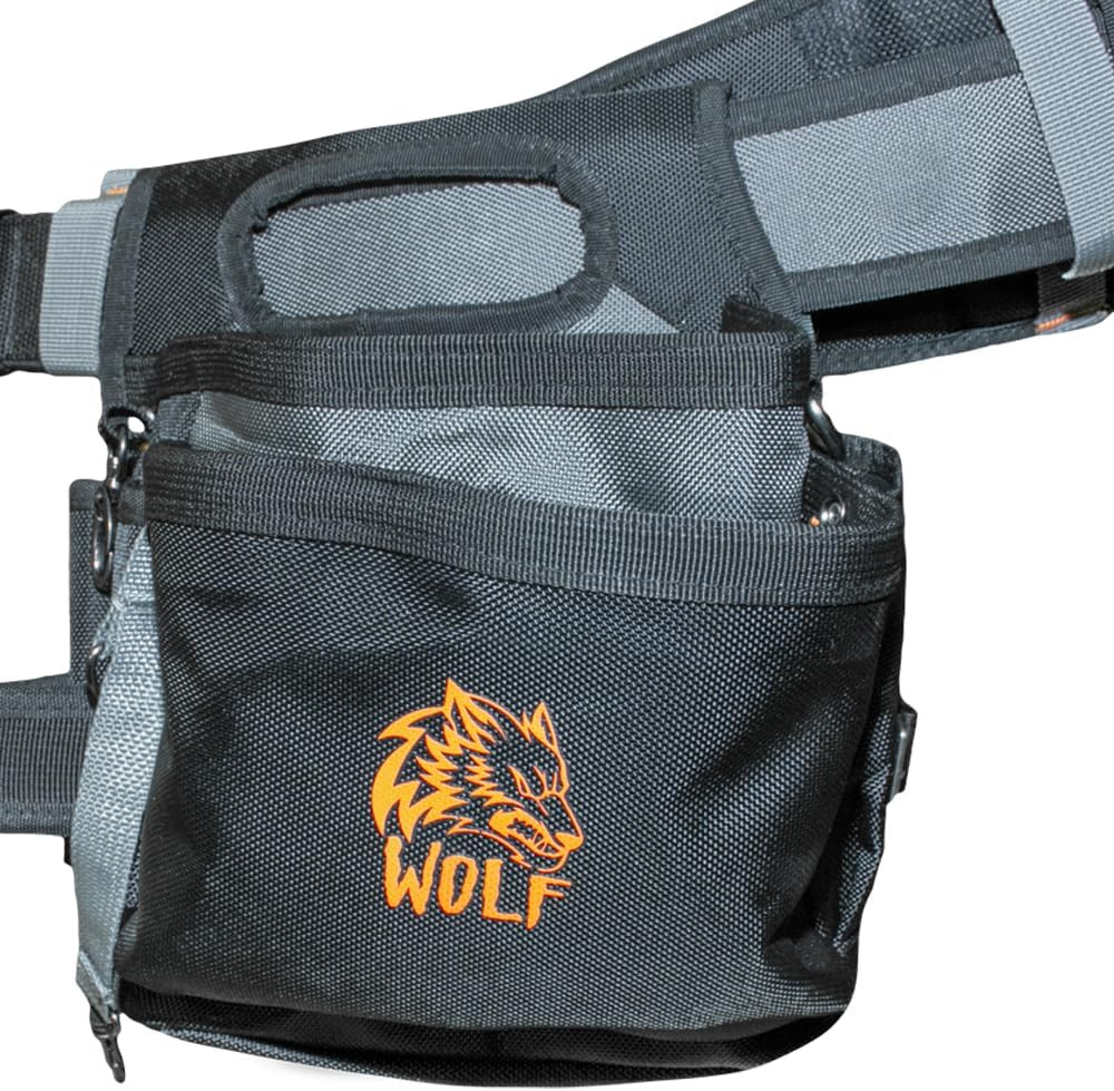 WOLF WTB300 Heavy-Duty Tool Belt with Pouch for Contractors & Electricians