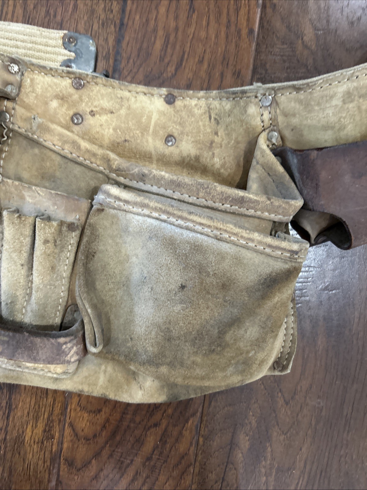 Vintage Sears Craftsman Carpenter Tool Belt Apron 45147 Heavy Top Grain Cowhide