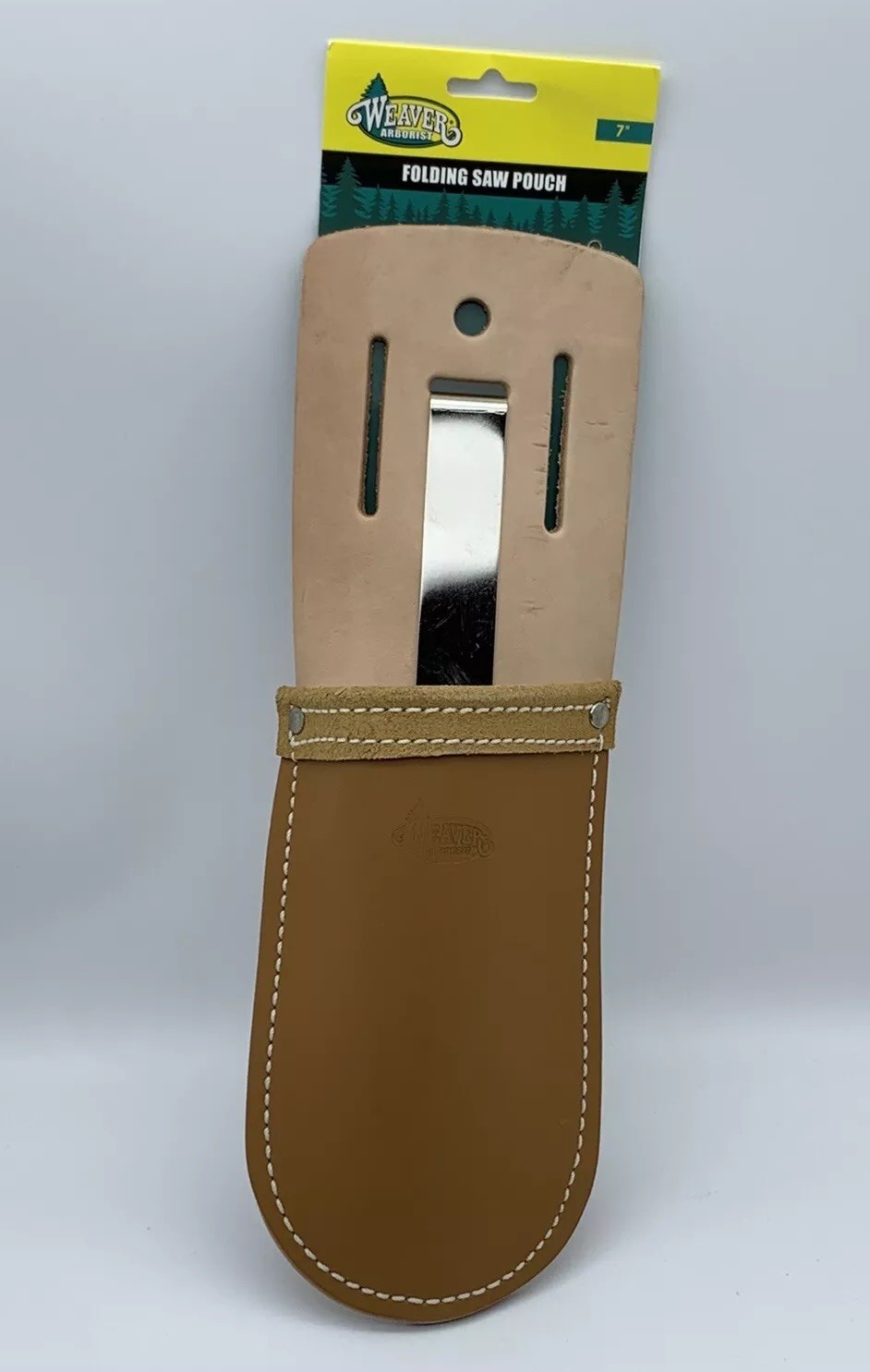 Weaver Arborist Leather 7” Folding Saw Pouch Top Grain Nickel Plated 08-02015