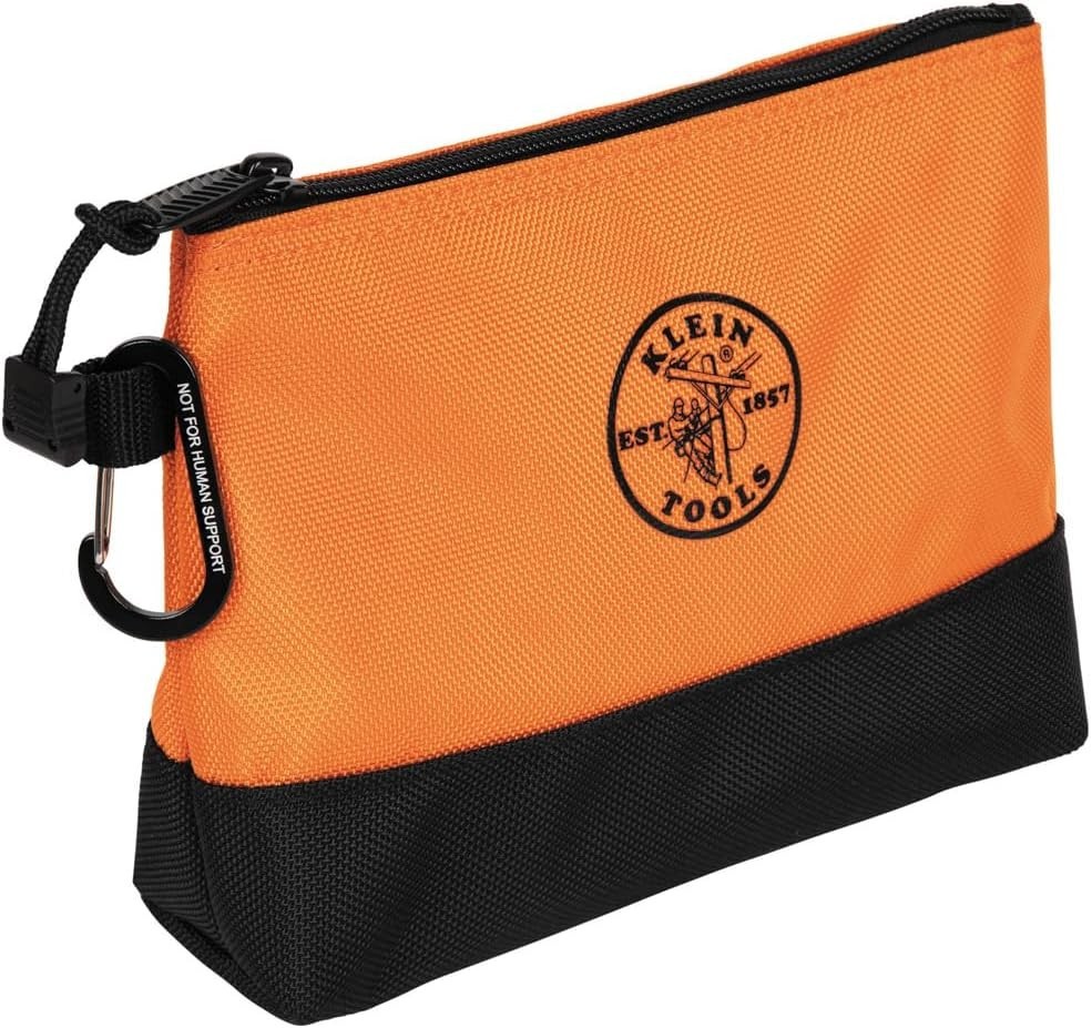 55569 Stand-Up Zipper Bag Tool Pouch with Carabiners, Reinforced Gus