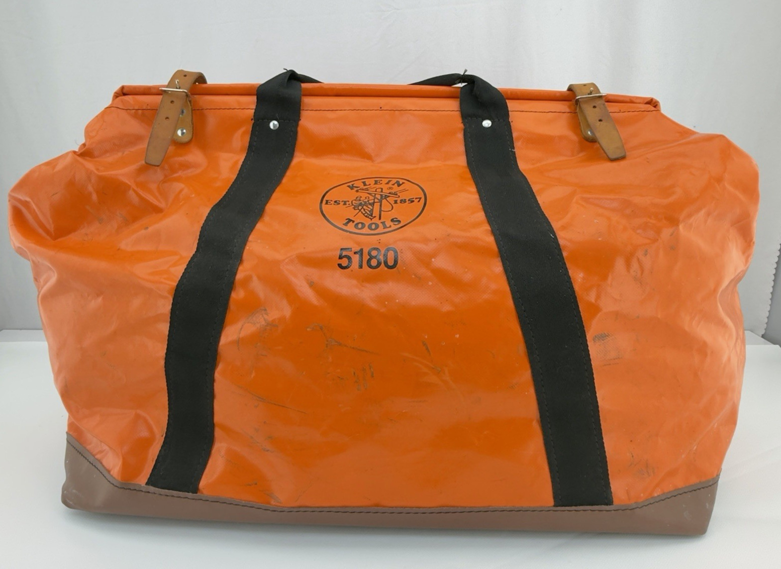 KlKlein 5180 Extra Large Orange Vinyl Equipment Tool Bag USA Made