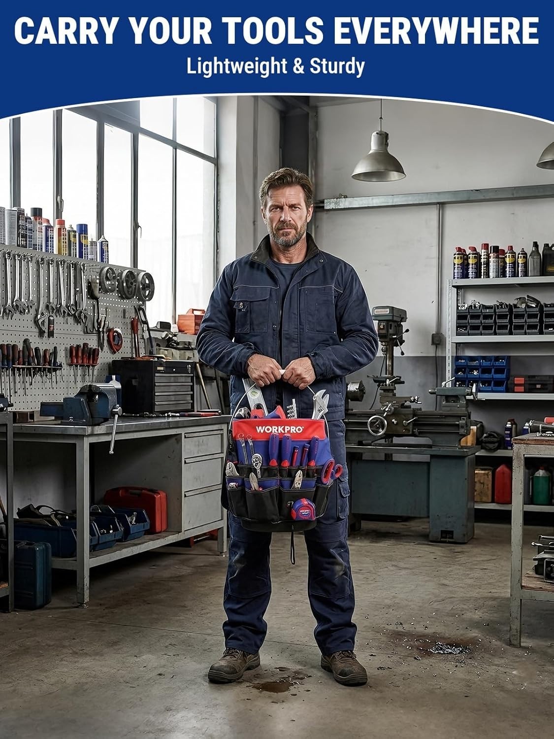 Waterproof Tool Bag 600D Polyester 33lb Capacity