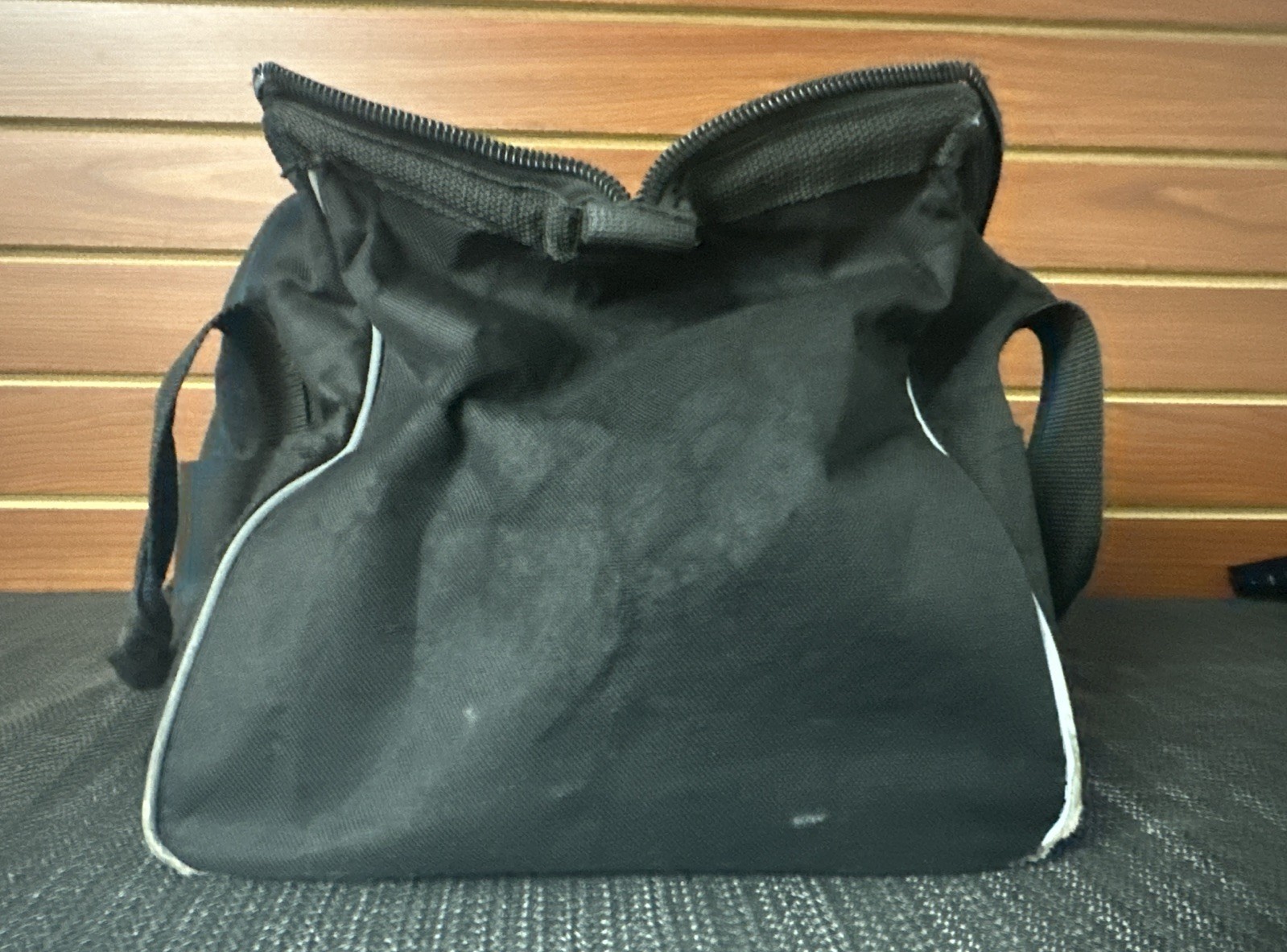 Snap-on Tools Black Canvas Zipper Tool Bag Tote Dual Handles Exterior Pocket