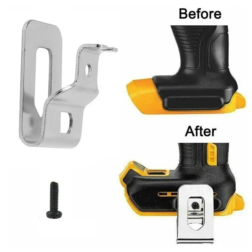 2 Pack Belt Clip Hook Cordless Drill Holder w/Screws For Dewalt 18/20V Tools