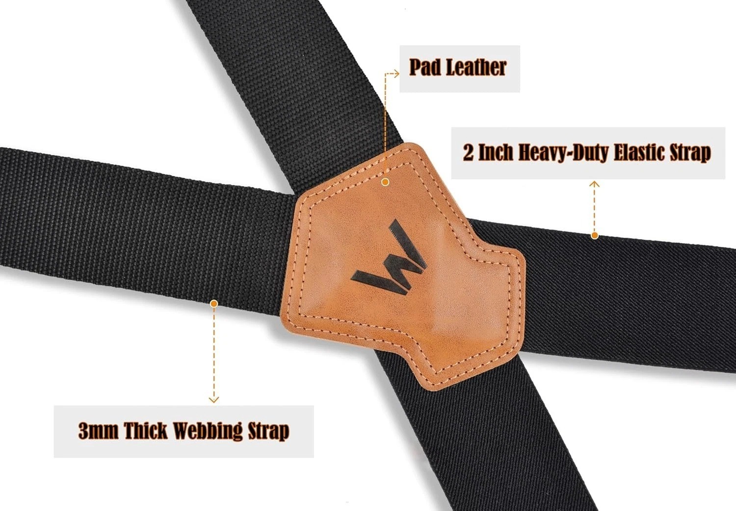 WELKINLAND 2Inch Men’s Heavy Duty Suspenders w/Hooks For jeans