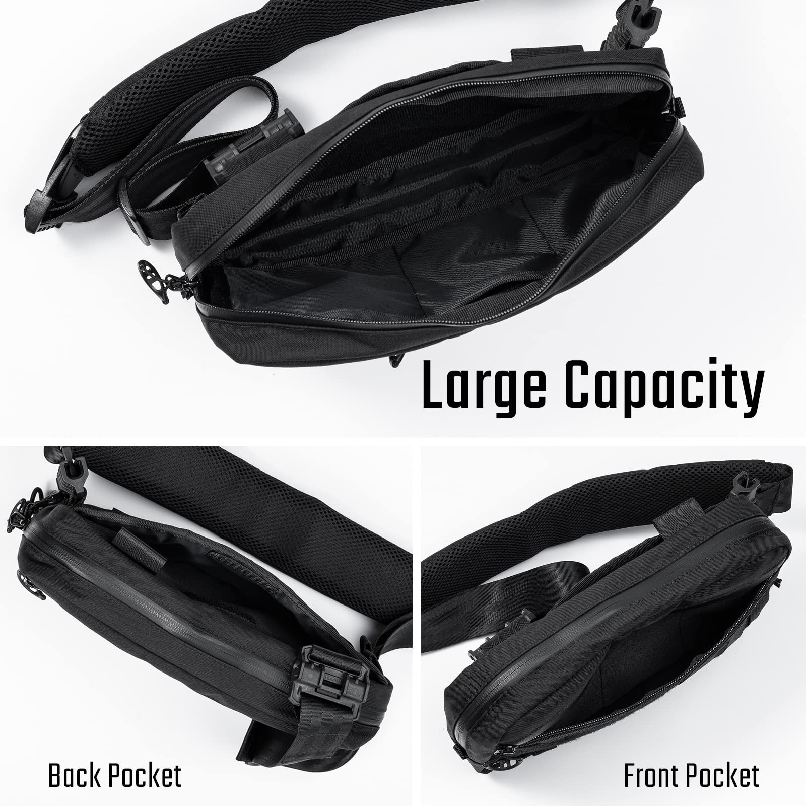 Cache L3 EDC Sling Bag Chest, Lightweight Shoulder Daypack, 500D Nylon, Trave…