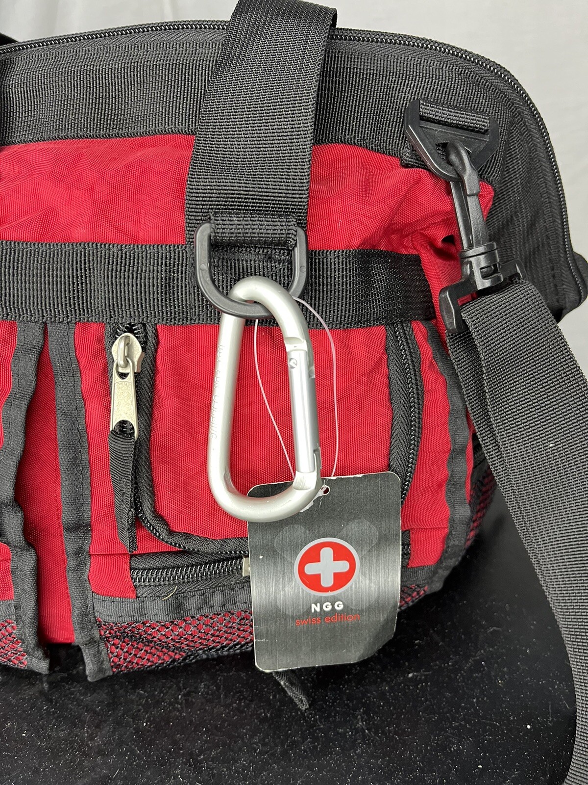 NGG Swiss Edition Tool Bag Top Wide Mouth Contractor Storage Tote Red