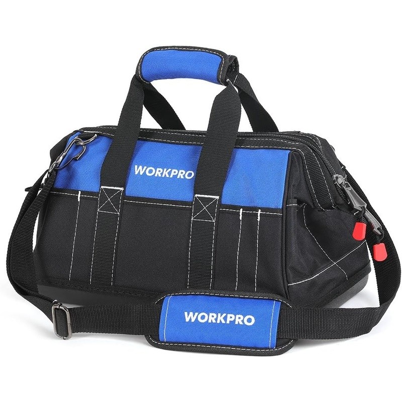 Durable Tool Bag Waterproof Multi Pockets Wide Open Double Zipper Design New