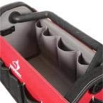 Husky 17 IN OPEN TOOL TOTE 17 inches, Red|Red and Black