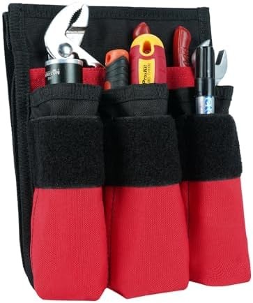7-Pocket Firefighter Tool Pouch with Carry Handle and Flap, Fits in Bunker Gear